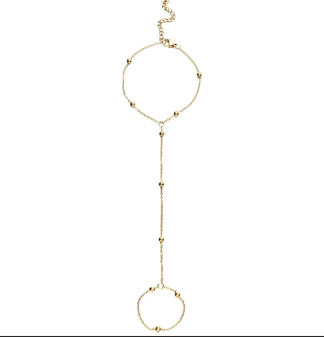 Beaded hand chain